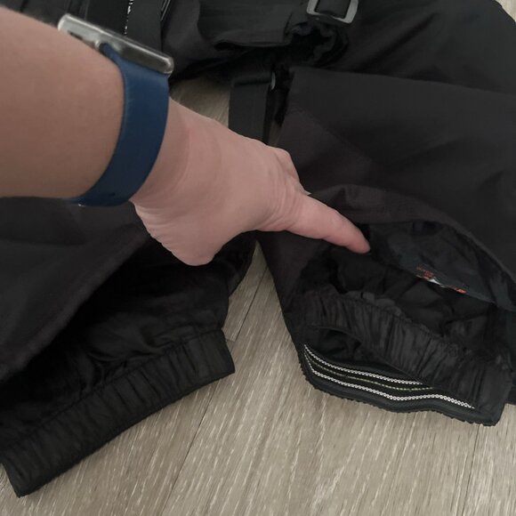 Killtec Level 3 Snow Pants Bibs Youth Size 8 Black Tech Line Ski Snowboard - Picture 5 of 6